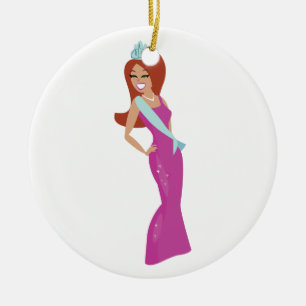Beauty Queen Ceramic Ornament