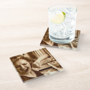Beauty Queen in the Morning Glass Coaster