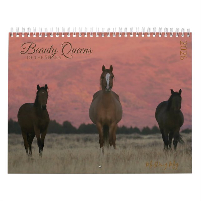 "Beauty Queens" MustangWild 2026 Calendar  (Cover)