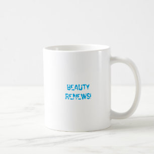 Beauty Renews Light Blue Graffiti Brushstroke Coffee Mug