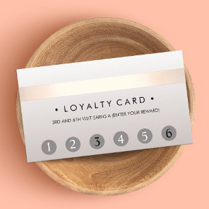Beauty Salon 6 Punch Customer Loyalty Card