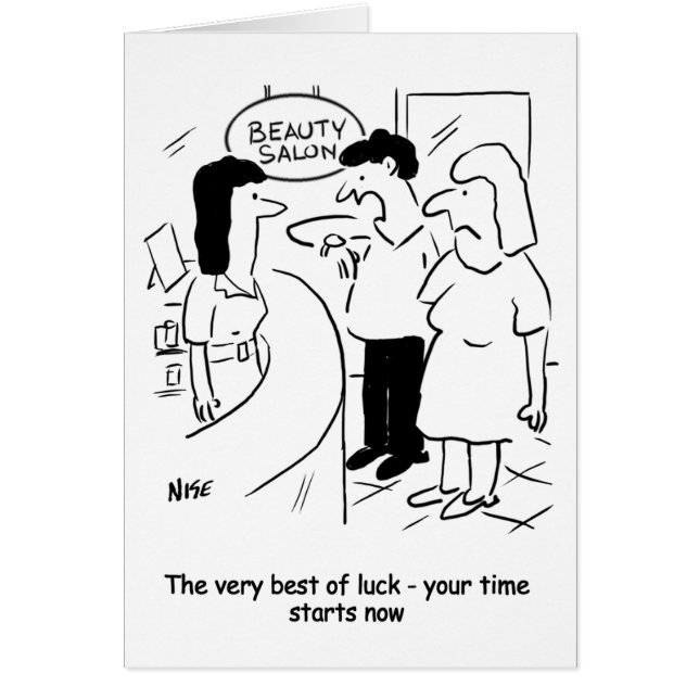 Beauty salon - Against the Clock! Funny Birthday  (Front)