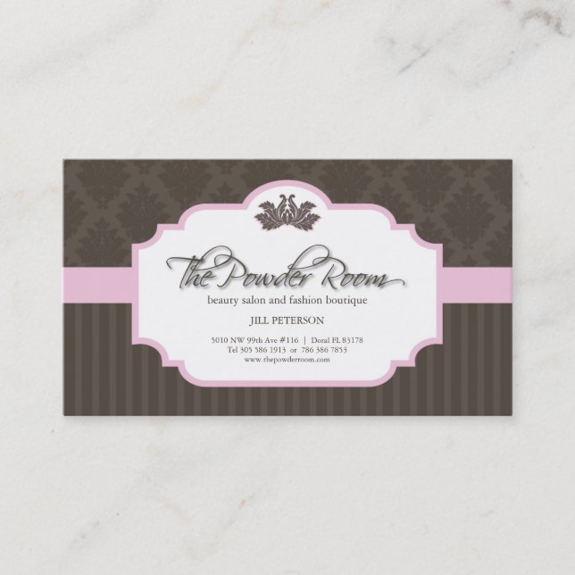 Beauty Salon and Fashion Boutique Business Card (Front)