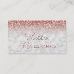 Beauty Salon Appointment Hello Gorgeous Marble Card