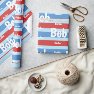 Beauty Salon, Barbershop Barber Wrapping Paper