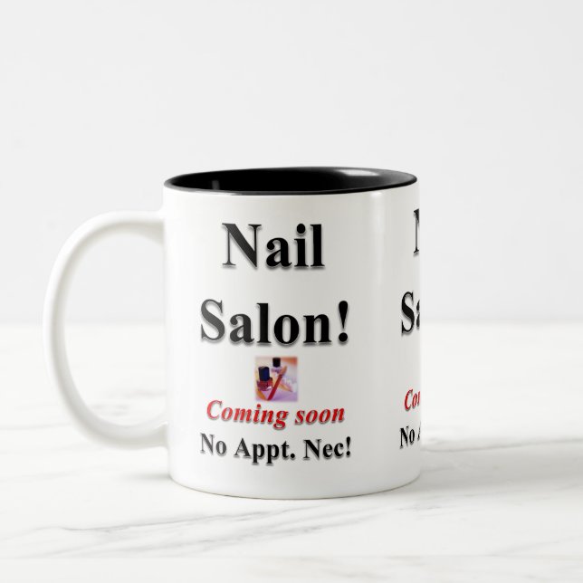 Beauty Salon, Barbershop, Tanning, Nail Salon Mugs (Left)