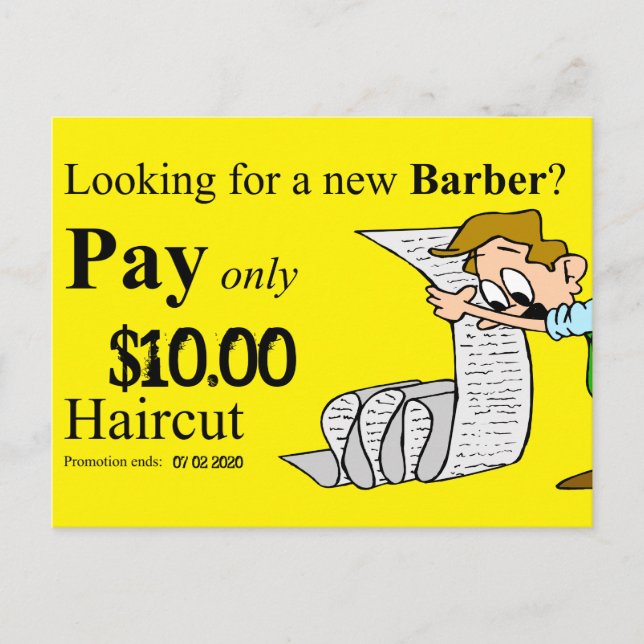 Beauty Salon, Barbershops, Nail Salon, Postcards (Front)