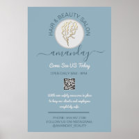 Beauty Salon Be Safe Logo Hairdresser QR Code