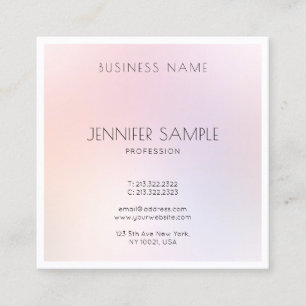 Beauty Salon Elegant Modern Elegant Plain Luxury Square Business Card