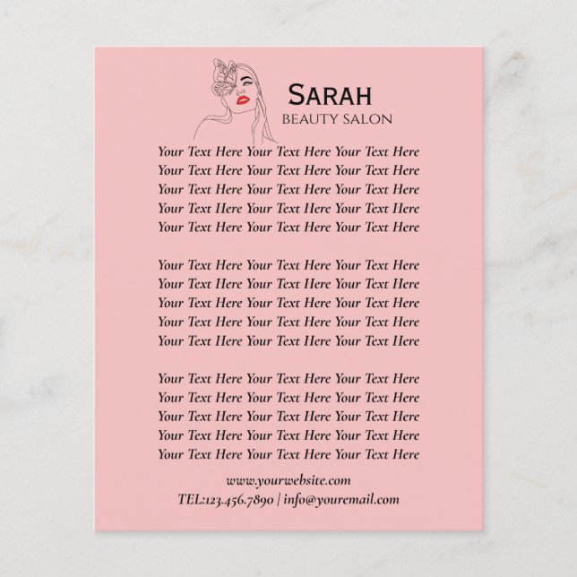 Beauty salon  flyer (Front)