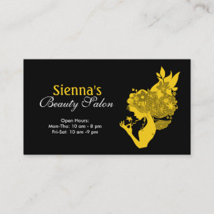 Beauty Salon (Gold) Business Card