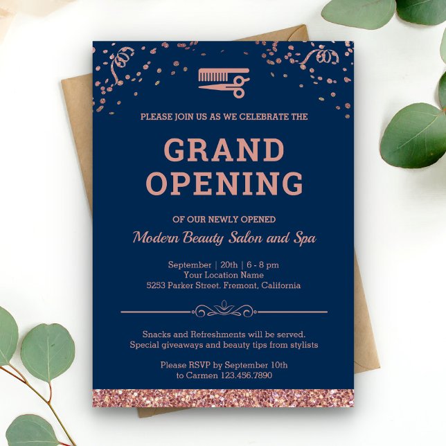 Beauty Salon Grand Opening Invitation (Creator Uploaded)