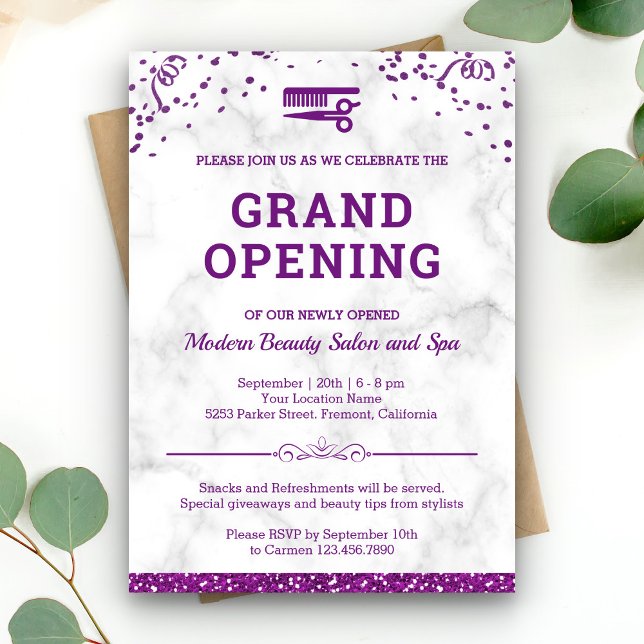 Beauty Salon Grand Opening Invitation (Creator Uploaded)