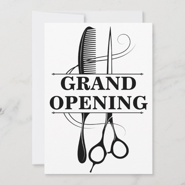 beauty salon grand opening invitation card (Front)