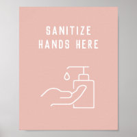 Beauty Salon Hygiene Sanitize Your Hands Poster