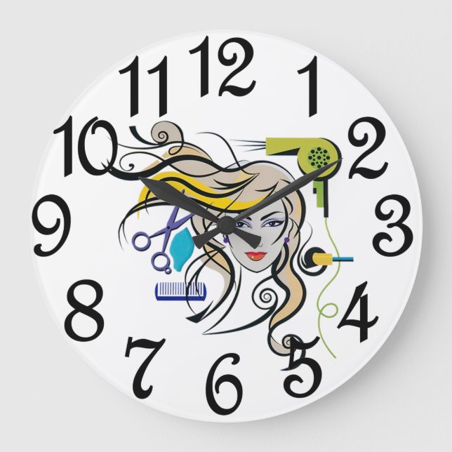 Beauty Salon Large Clock (Front)