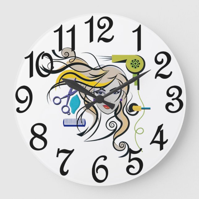 Beauty Salon Large Clock (Front)