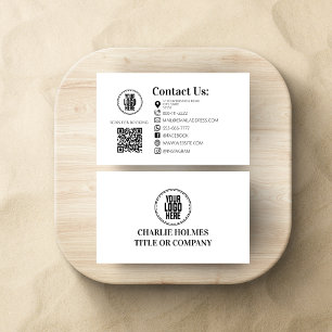 Beauty Salon Lash Hair Makeup QR Code Minimalist Business Card