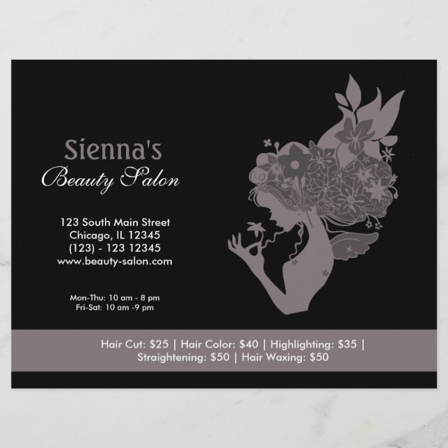 Beauty Salon (Lavender Blush) Flyer (Front)