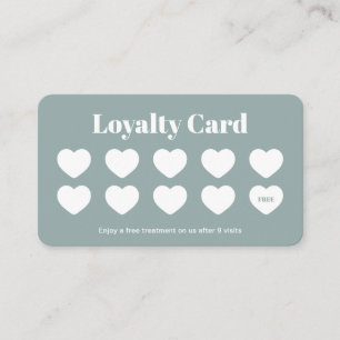 Beauty Salon Loyalty Card Simple Modern Duck Blue