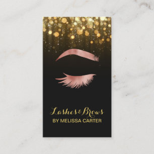 Beauty Salon Makeup Artist Brows Lash Extensions Business Card