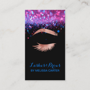 Beauty Salon Makeup Artist Brows Lash Extensions Business Card