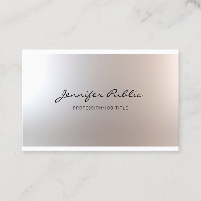 Beauty Salon Makeup Artist Elegant Fine Glam Plain Business Card (Front)
