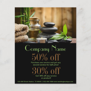 beauty salon massage zen bamboo SPA Flyer