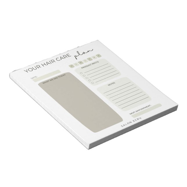 Beauty Salon Notepad (Angled)