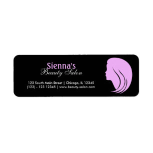Beauty Salon (Plum) Return Address Label
