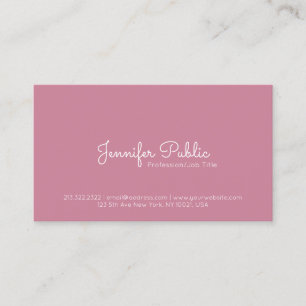 Beauty Salon Professional Modern Simple Plain Business Card