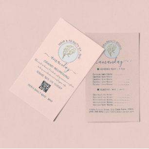 Beauty Salon Reopening  Logo QR CODE Price Rose Flyer