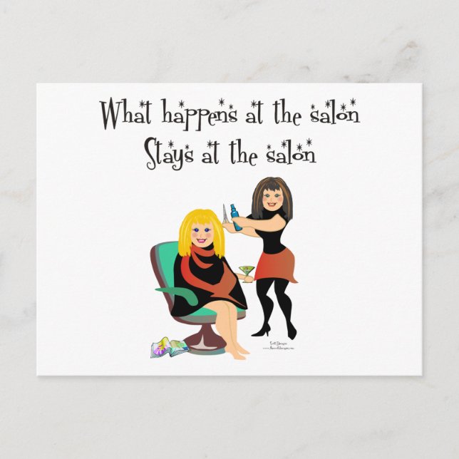 Beauty Salon Secrets Postcard (Front)