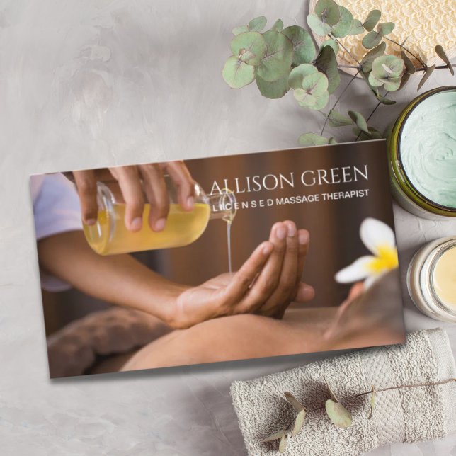 Beauty Salon SPA Aromatherapy Massage Salon  Business Card (Creator Uploaded)
