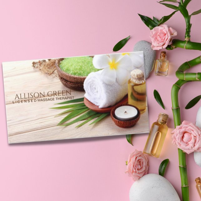 Beauty Salon SPA Aromatherapy Massage Salon  Business Card (Creator Uploaded)