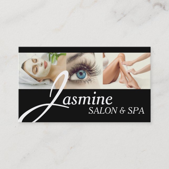 Beauty Salon & Spa Business Card (Front)