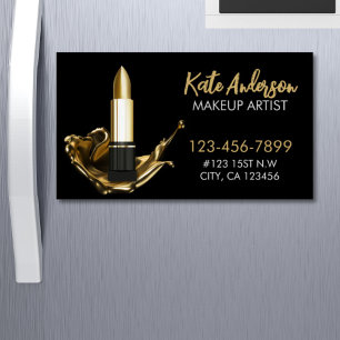 Beauty Salon Stylist Cosmetologist Makeup Artist Magnetic Business Card