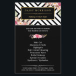 Beauty Salon Vintage Floral Black White Stripes Flyer<br><div class="desc">Beauty Salon Vintage Floral Black White Stripes Flyer. 
(1) For further customisation,  please click the "customise further" link and use our design tool to modify this template. 
(2) If you need help or matching items,  please contact me.</div>