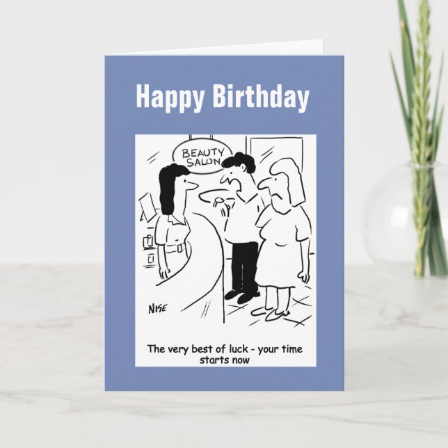 Beauty salon - your time starts... now! card (Front)