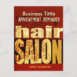 Beauty Salons Spa Hair Stylist Urban Mod Postcard