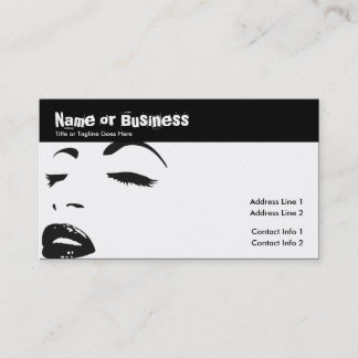 beauty silhouette business card