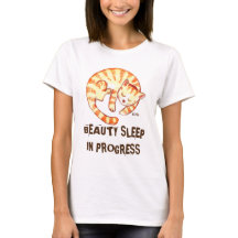 "Beauty Sleep in Progress" Funny Cat Quote
