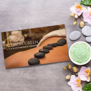 Beauty SPA Acupressure Hot Stone Massage Salon  Business Card