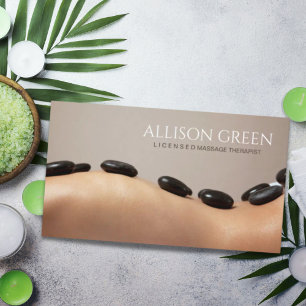 Beauty SPA Acupressure Hot Stone Massage Salon  Business Card