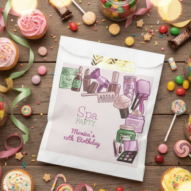 Beauty spa birthday party favour bag (Creator Uploaded)
