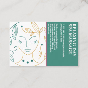 Beauty Spa Line Drawing Cosmetics Business Card