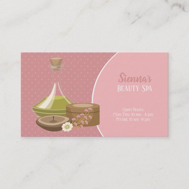 Beauty Spa Salon Business Card (Front)