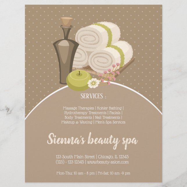 Beauty spa salon flyer (Front)