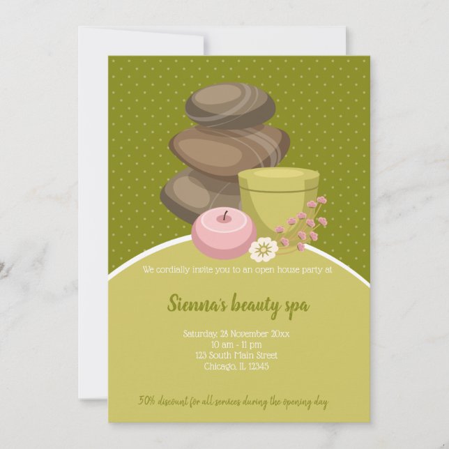 Beauty Spa Salon Invitation (Front)
