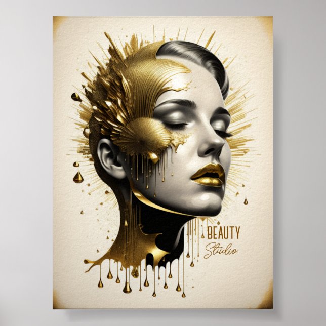 Beauty studio editable commercial poster (Front)